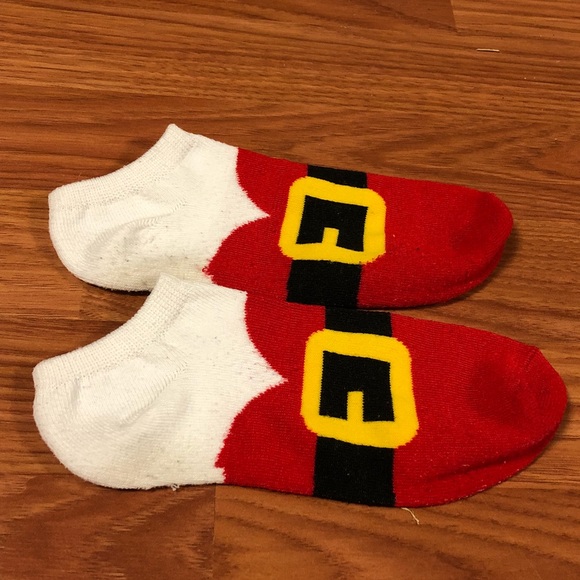 🎄Santa Claus socks🎄 super cute, worn only once - Picture 2 of 3